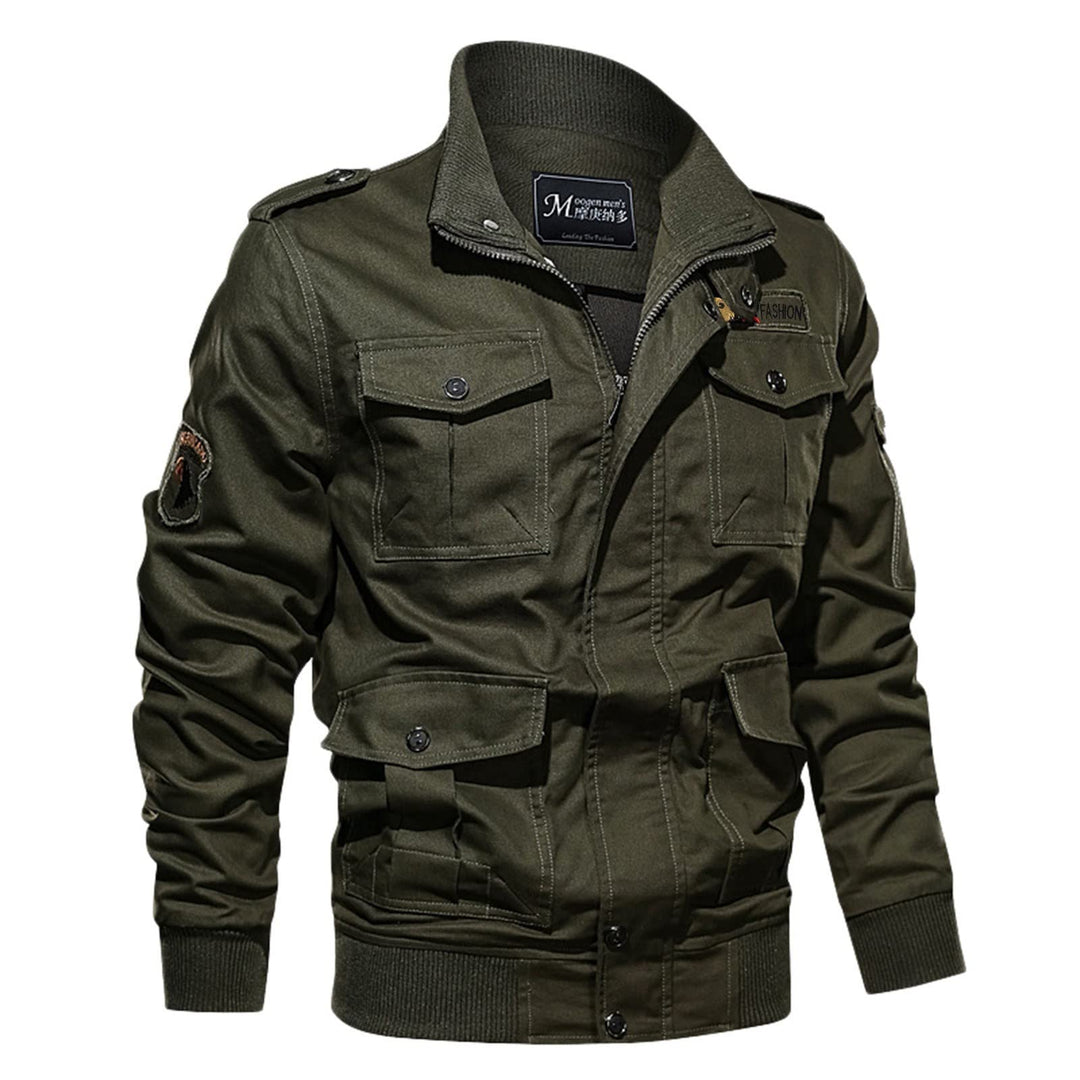 Herren üBergangsjacke Herbst Arbeitsjacke Braun Armee Feldjacke Herbstjacke Winddicht Leicht Winter