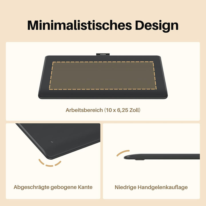 HUION Inspiroy Frego M Bluetooth-Grafiktablett, PenTech 3.0+, 10 x 6,25 Zoll Zeichentablett zum Zeic