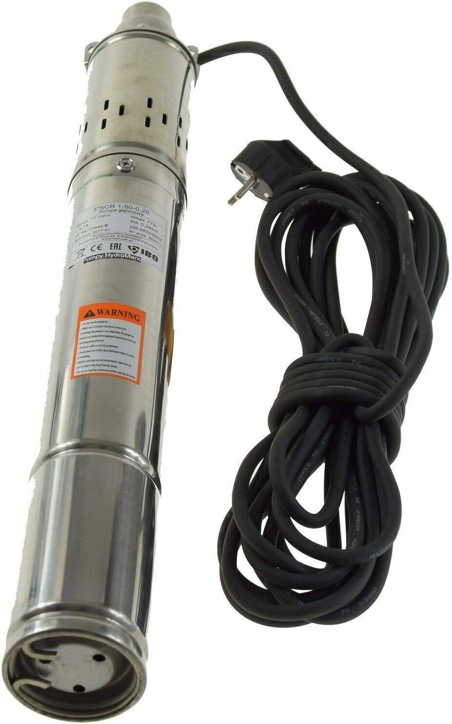 Energiesparende 3" Zoll 75mm Tiefbrunnenpumpe Rohrpumpe Tauchpumpe 7,7bar
