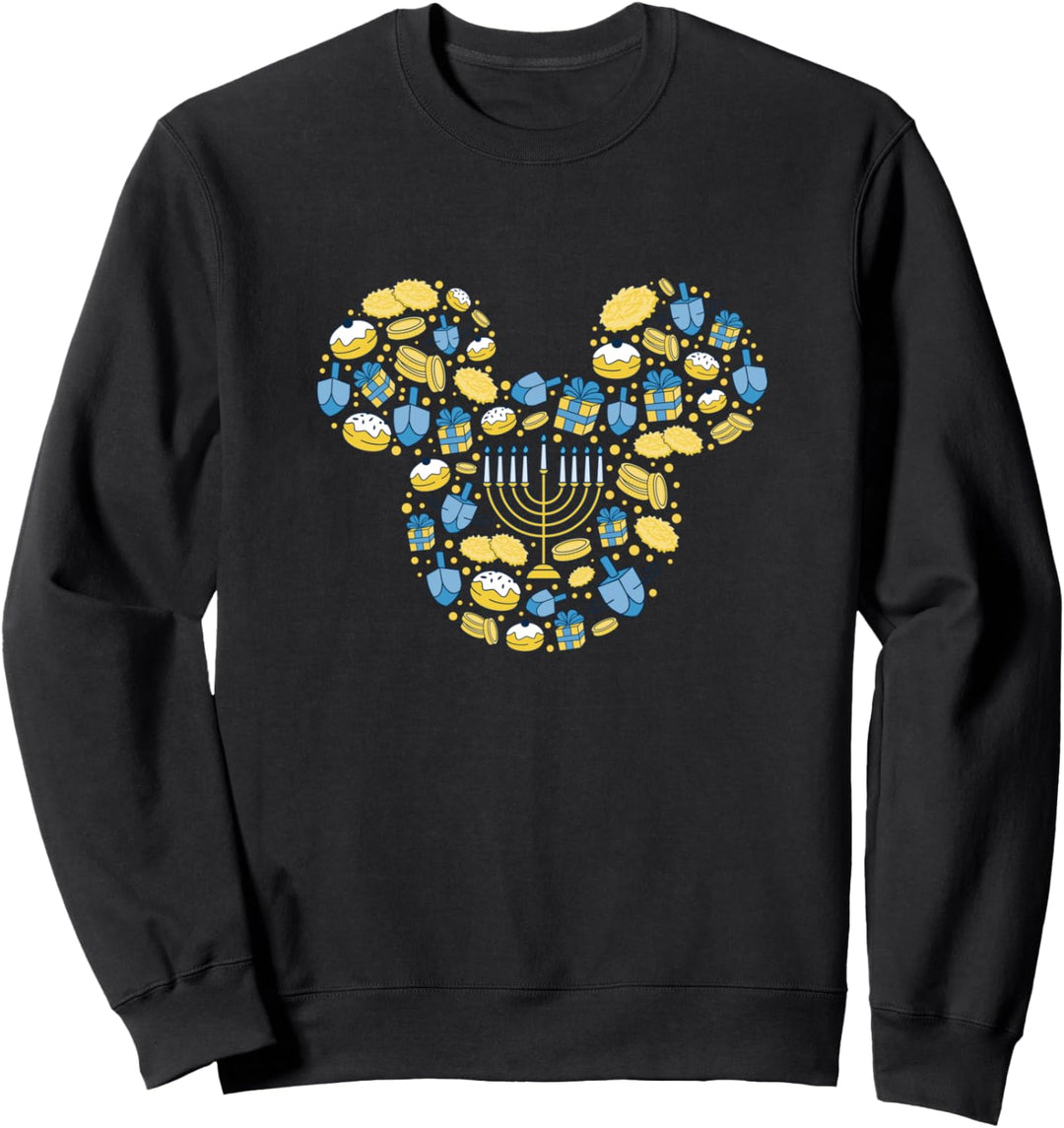 Disney Mickey Mouse Icon Hanukkah Chanukah Dreidel Menorah Sweatshirt