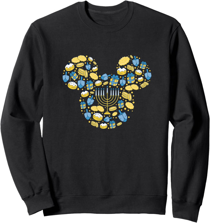 Disney Mickey Mouse Icon Hanukkah Chanukah Dreidel Menorah Sweatshirt