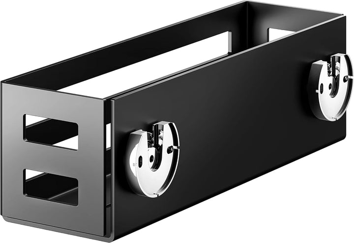 Keuco Duschkorb aus Aluminium, schwarz, mit abnehmbarem Korb, Ablaufschlitze, 32x9x12cm, Wandmontage
