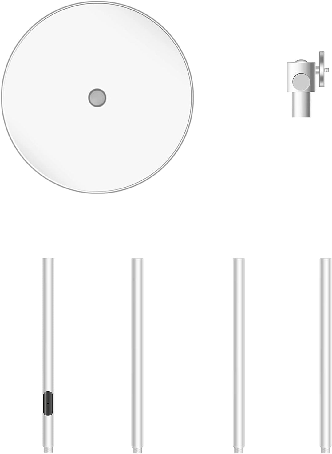 Qwall Projektor-Bodenständer (Silber),Beamer Ständer, Universal Kamera Bodenständer, Schmieden aus h