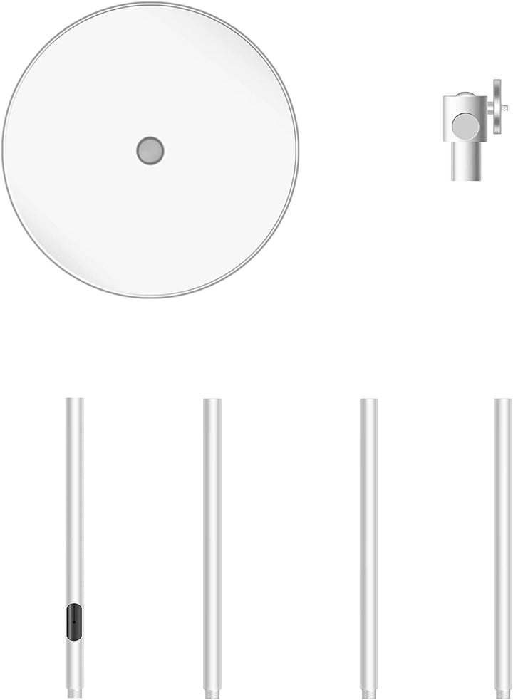 Qwall Projektor-Bodenständer (Silber),Beamer Ständer, Universal Kamera Bodenständer, Schmieden aus h