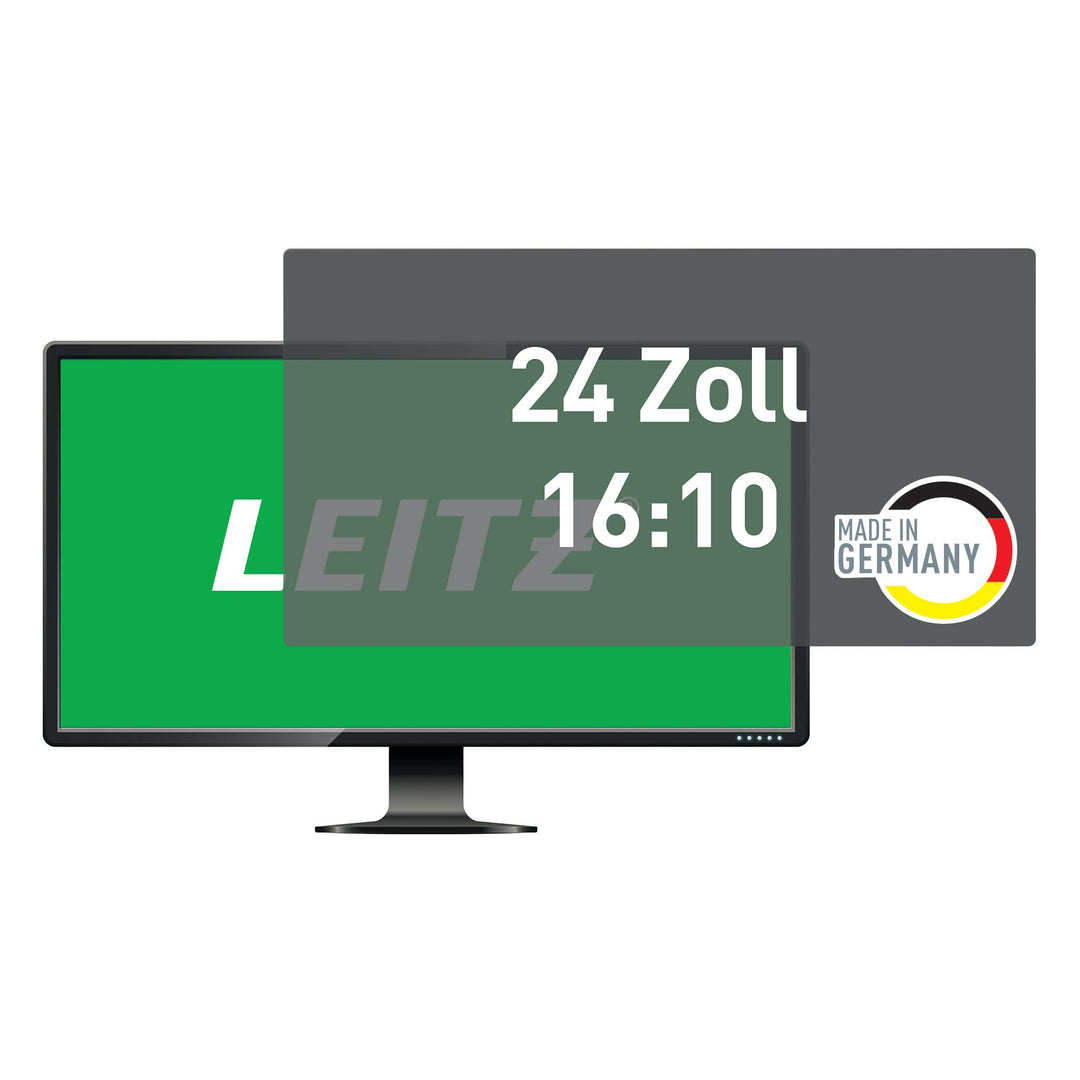Leitz Monitor Blickschutzfilter 24 Zoll (16:10), Abnehmbare Schutzfolie, Mit Blaulichtfilter und Ble