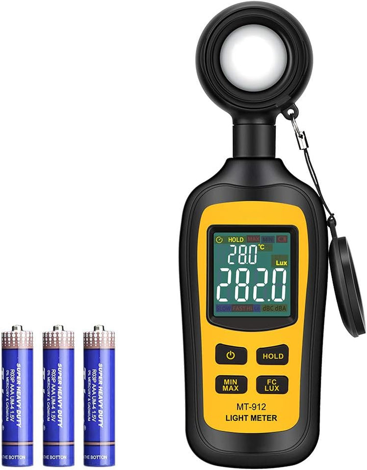 Digital Luxmeter Tragbare Photometer Belichtungsmesser Beleuchtungsstärke Lichtmesser mit Bereich bi