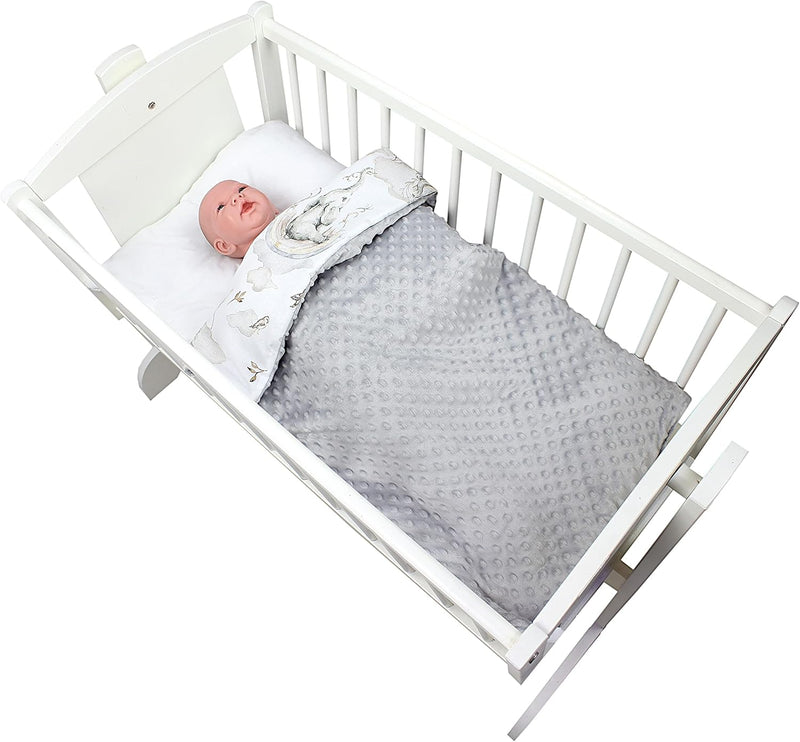 TupTam 2er Set Baby Decken Einschlagdecke 85x85 cm für Autositz Babyschale Babydecke Wiegendecke Min