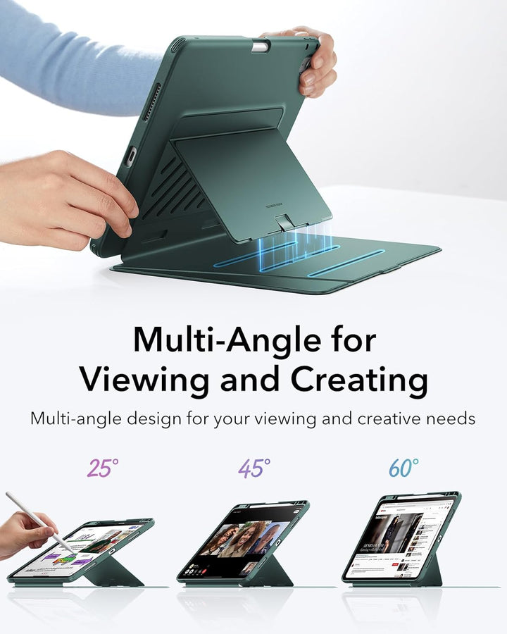 ESR Hülle für iPad Air 13 Zoll (2026/2025/2024) M4/M3/M2, Vertikale Stand, Mehrere Standwinkel, Ultr