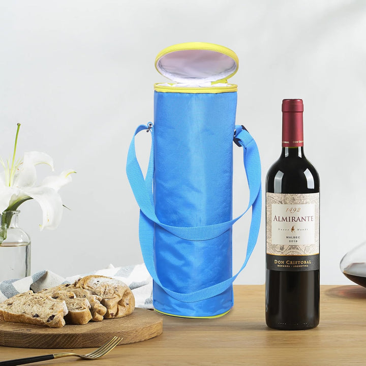 Leberna Isolierte Flaschenkühltasche, faltbar, Weinflasche, Picknick, Getränke, Tragetasche mit vers