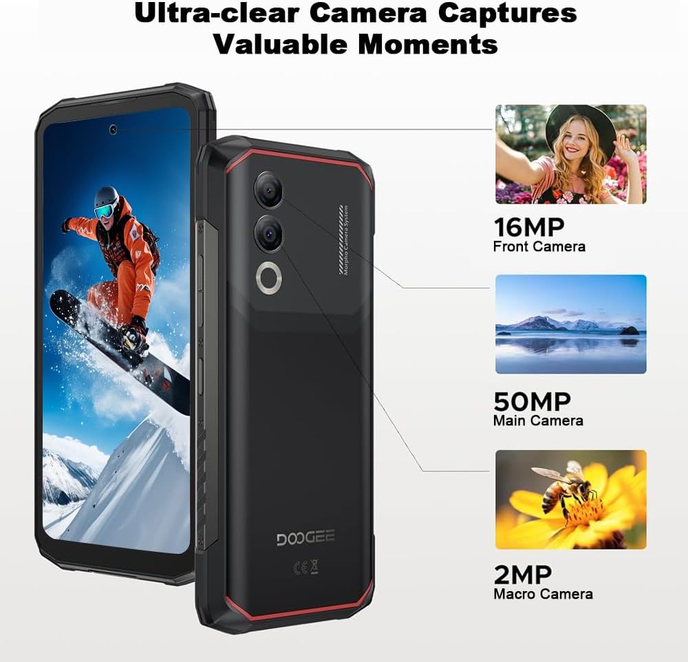 DOOGEE Blade 20 Turbo Android 15 Outdoor Handy Ohne Vertrag 5G,10300mAh 33W,15.8 mm ultradünn Outdoo