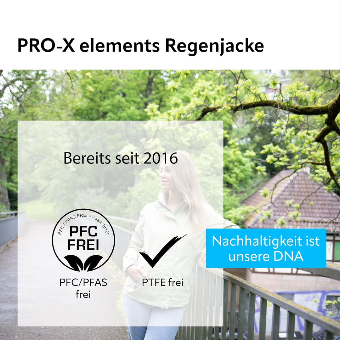 PRO-X elements Damenjacke CARRIE I Damen Regenjacke mit verschweissten Nähten, Unterarmbelüftung ink