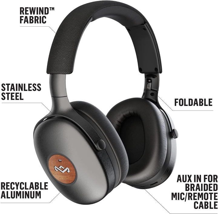 Marley House of Positive Vibration XL ANC Over Ear Noise Cancelling Kopfhörer kabellos Bluetooth - B