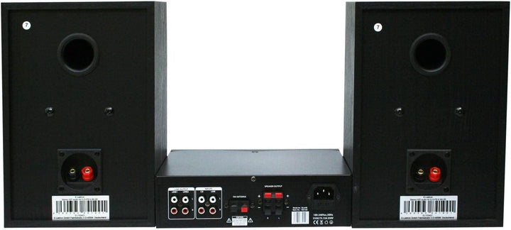 E-Lektron EL5-Set HiFi Stereo-Anlage Verstärker/Receiver & Regal-Lautsprecher USB/SD/FM/BT/AUX