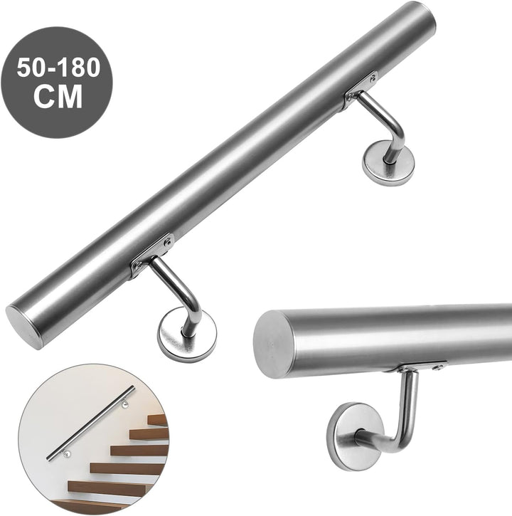Lospitch Edelstahl Handlauf Treppengeländer Geländer Wandhandlauf Wand Treppe für Innen & Aussen ink