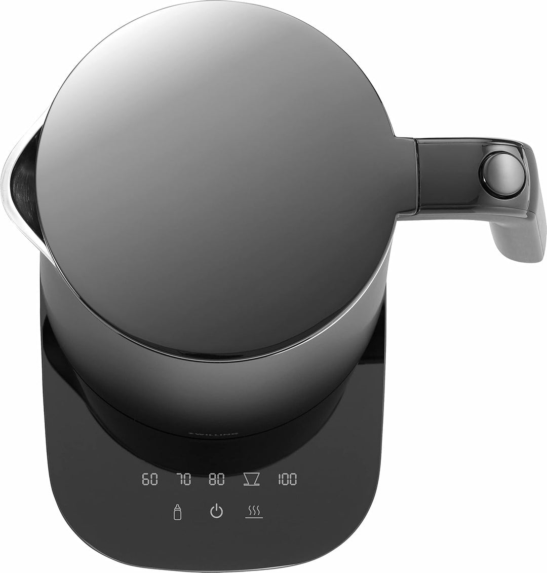 ZWILLING ENFINIGY Wasserkocher Pro mit Temperatureinstellung, Edelstahl-Kalkfilter & Warmhaltefunkti