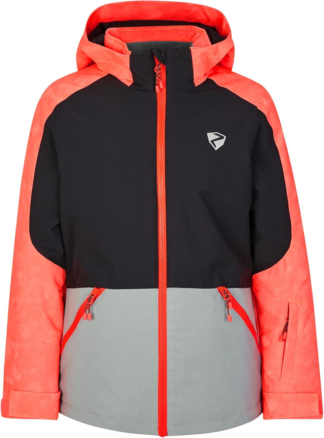 Ziener Mädchen Amely Ski-Jacke, Winter-Jacke | wasserdicht, winddicht, warm (1er Pack) 104 tie dye h