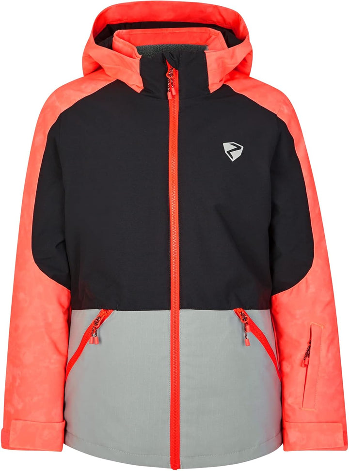 Ziener Mädchen Amely Ski-Jacke, Winter-Jacke | wasserdicht, winddicht, warm (1er Pack) 104 tie dye h