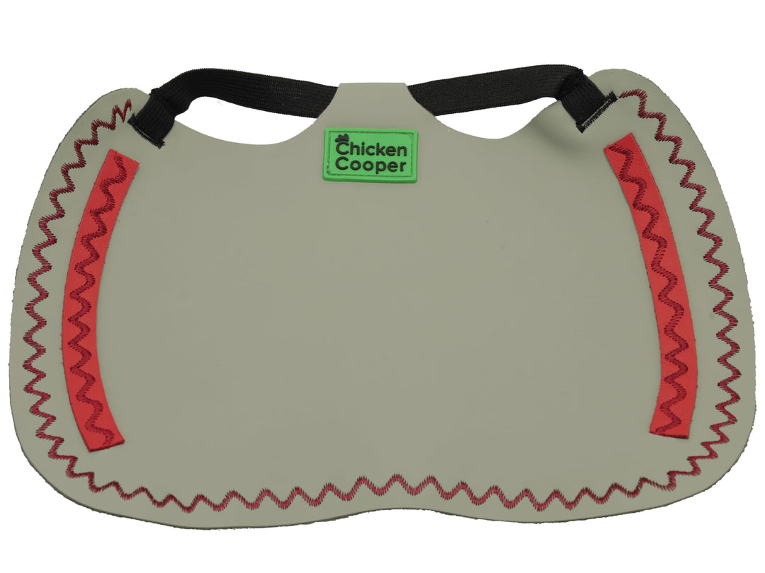 Hühnersattel, Hühnerweste, Federschutz, Geflügel Rückenschutz, Echtleder Handgemacht (1, Graufarben