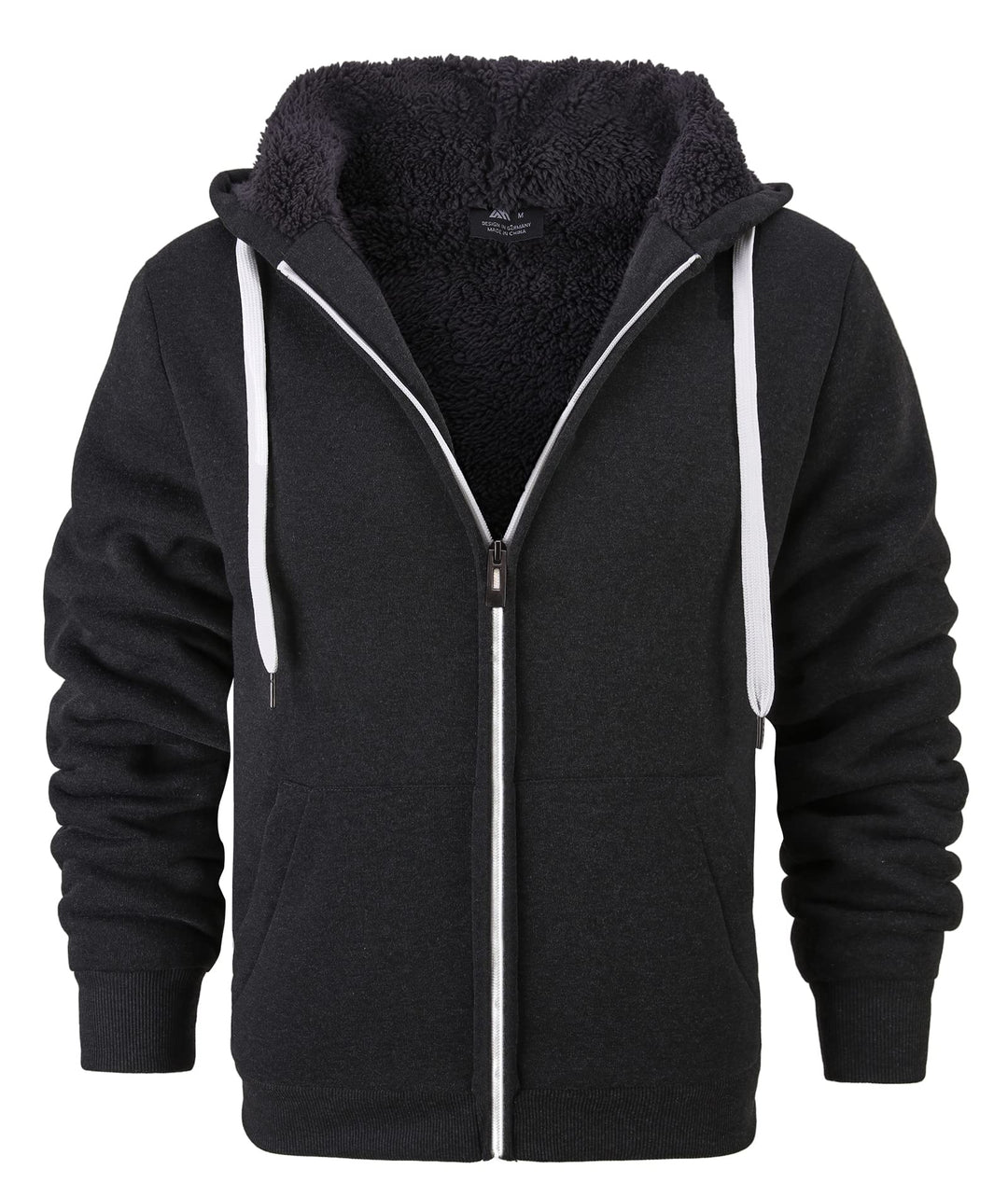 SwissWell Hoodies für Männer mit Kapuze Sweatshirts Reissverschluss Kapuzenjacke, 2535 Dunkelgrau M