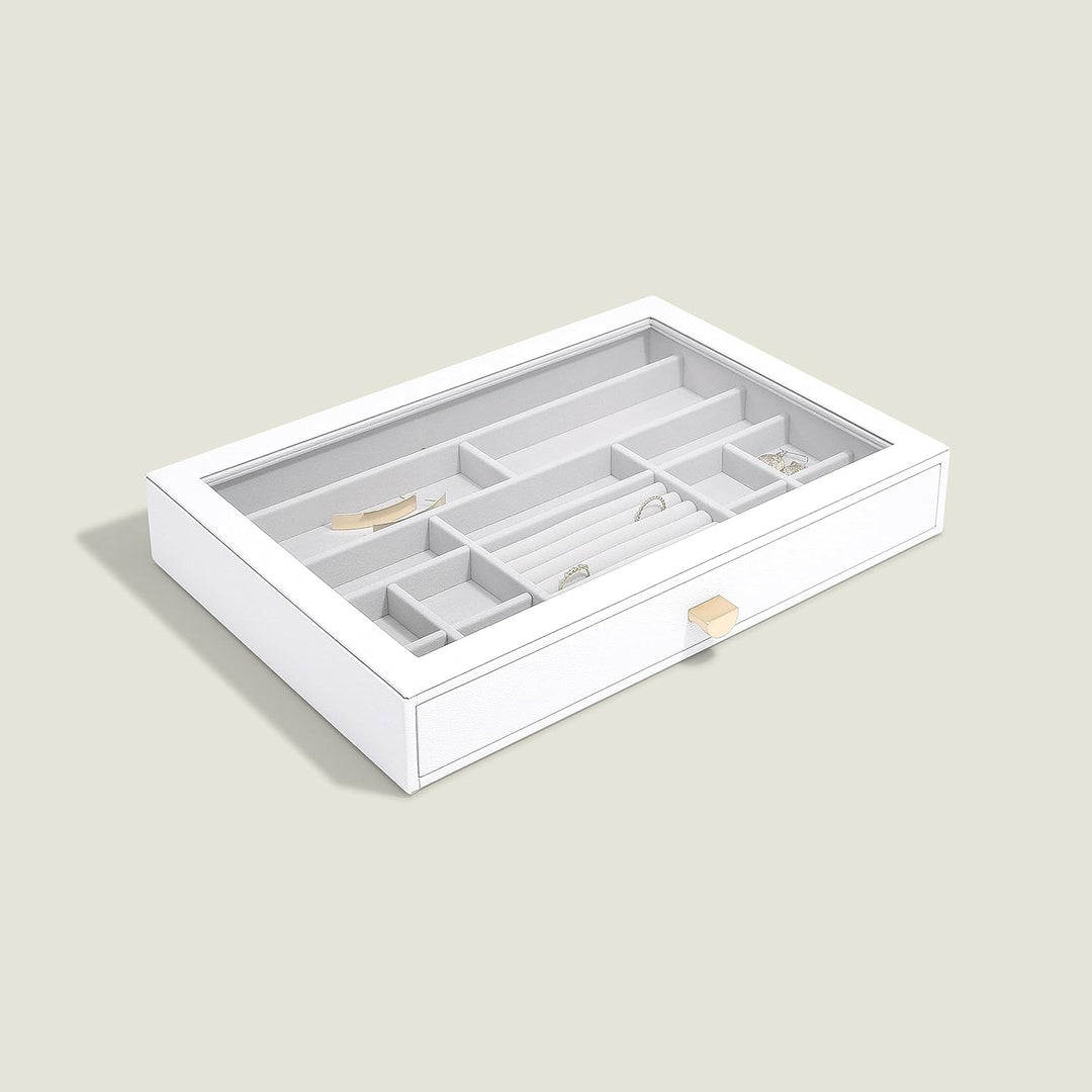 Stackers Pebble White Supersize Jewellery Box Display Drawer, White