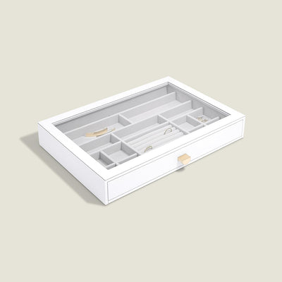 Stackers Pebble White Supersize Jewellery Box Display Drawer, White