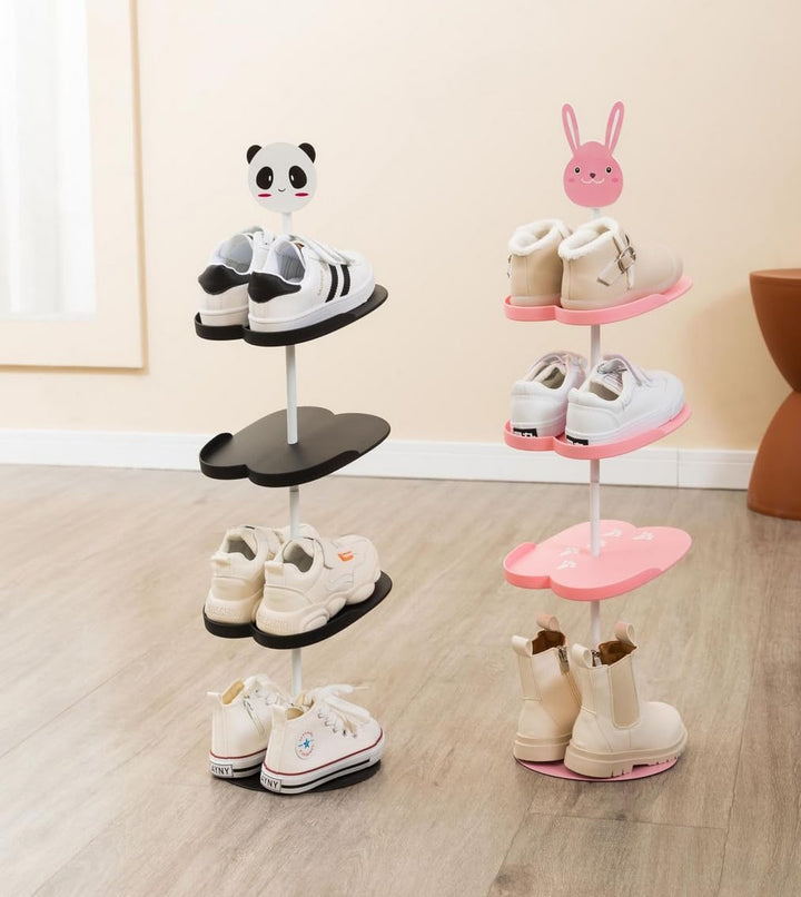 Kinder Schuhregal - Kreativ Drehen Aufbewahrungsregal, Dreidimensional Karikatur Hasen, Hase