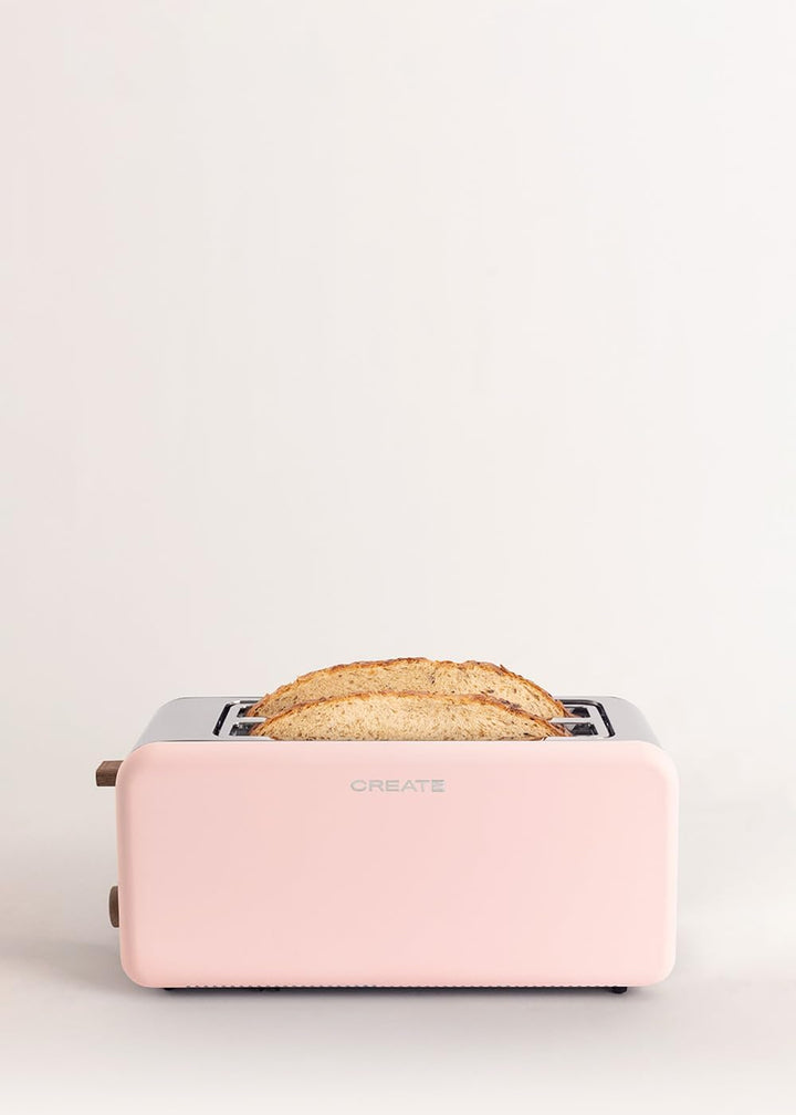 CREATE/PACK TOAST RETRO XL + KETTLE RETRO L/Toaster Pastellrosa mit Wasserkocher Pastellrosa/Wasserk