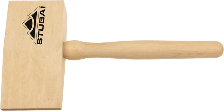STUBAI HOLZHAMMER rechteckig 55 × 90 mm | Deckhammer aus Weissbuche mit Eschenstiel | ideal zum Form