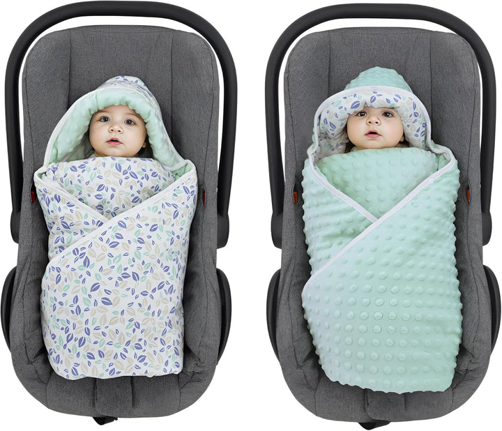Baby Einschlagdecke für Babyschale 90x90cm Doppelseitig Gesteppte 100% Baumwolle Baby Decke für Kind