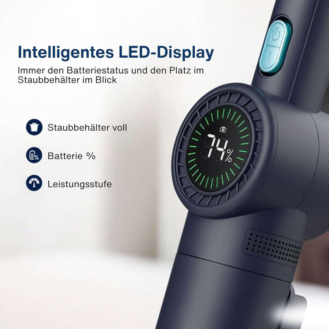 Samako NanoDetect Pro 135W Auto Handstaubsauger Akku, kabelloser Handsauger mit HEPA-Filter, Auflade