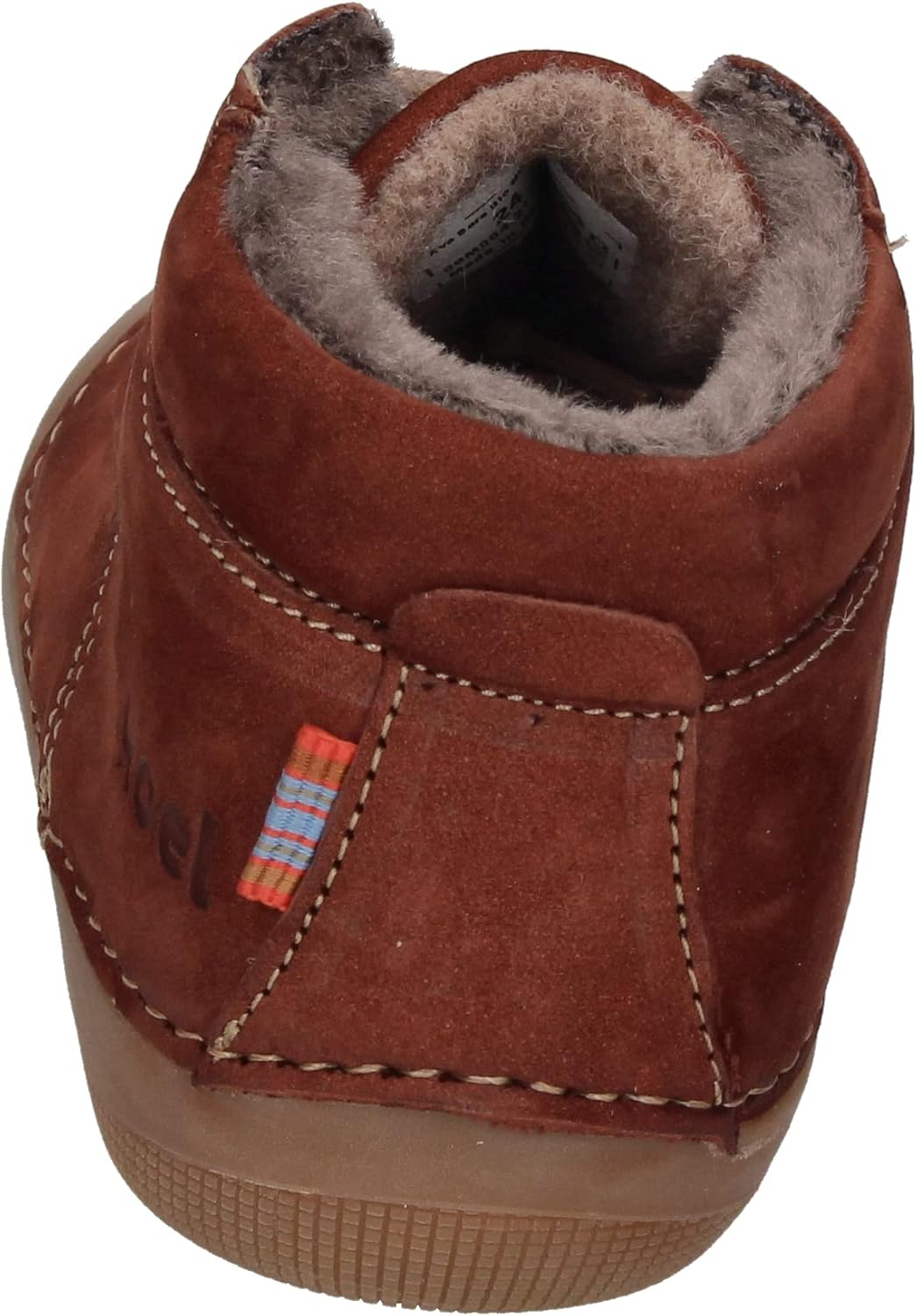 KOEL Barefoot Lauflernschuhe - AVA Bio Nubuk Lambswool Blue 19 EU Chocolate, 19 EU Chocolate