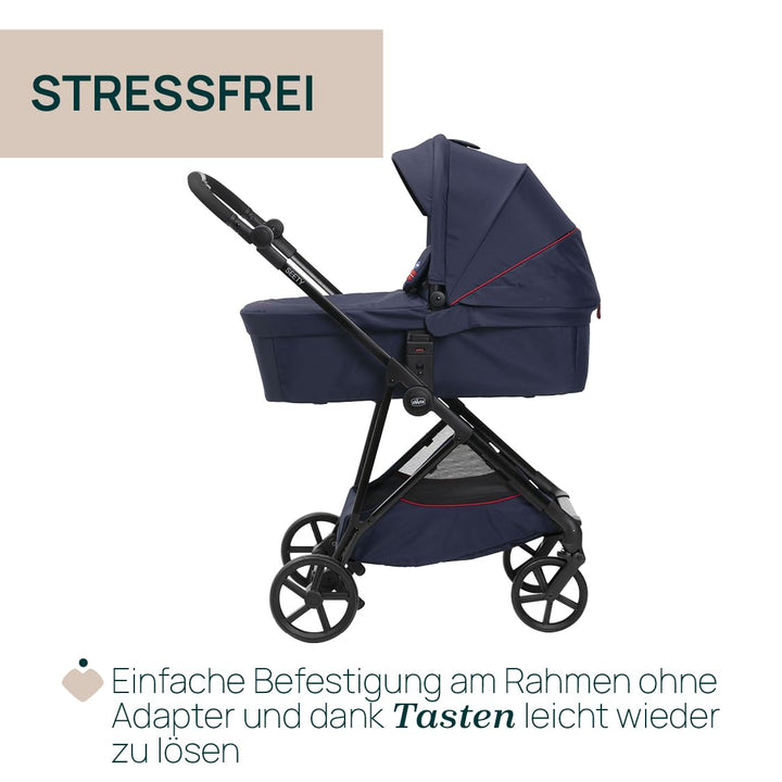 Chicco Seety Tragewanne, geräumig und gepolstert für den Kinderwagen Seety, ohne Adapter zu befestig