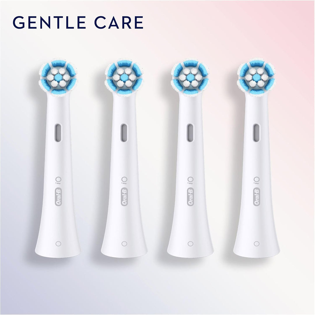 Oral-B iO Gentle Care, Aufsatz, 4 Ersatzbürsten für elektrische Zahnbürste, für eine sanfte Reinigun
