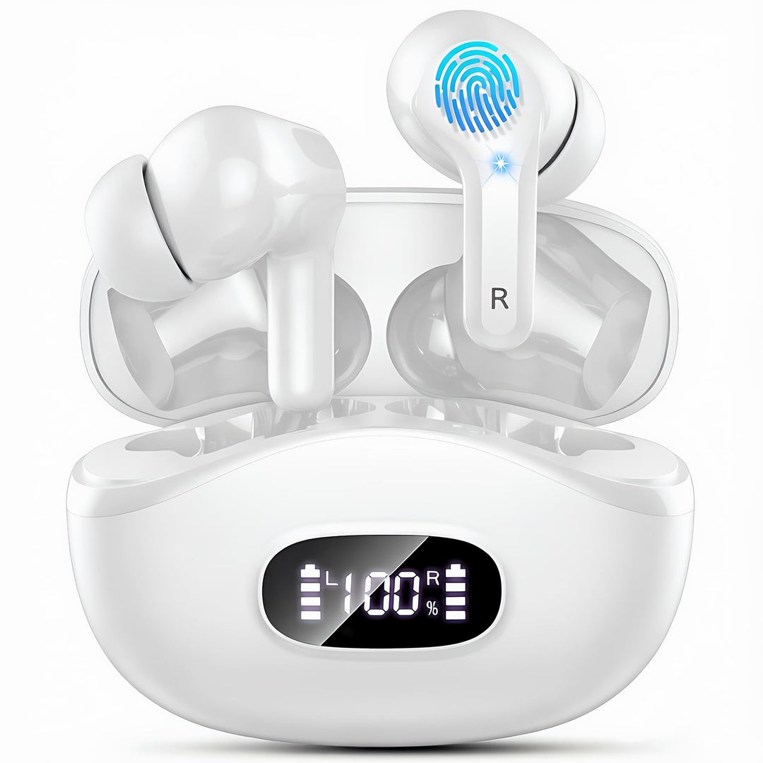 Bluetooth Kopfhörer, Kopfhörer Kabellos Bluetooth 5.4, 50Std Bass HiFi-Stereo, ENC Noise Cancelling