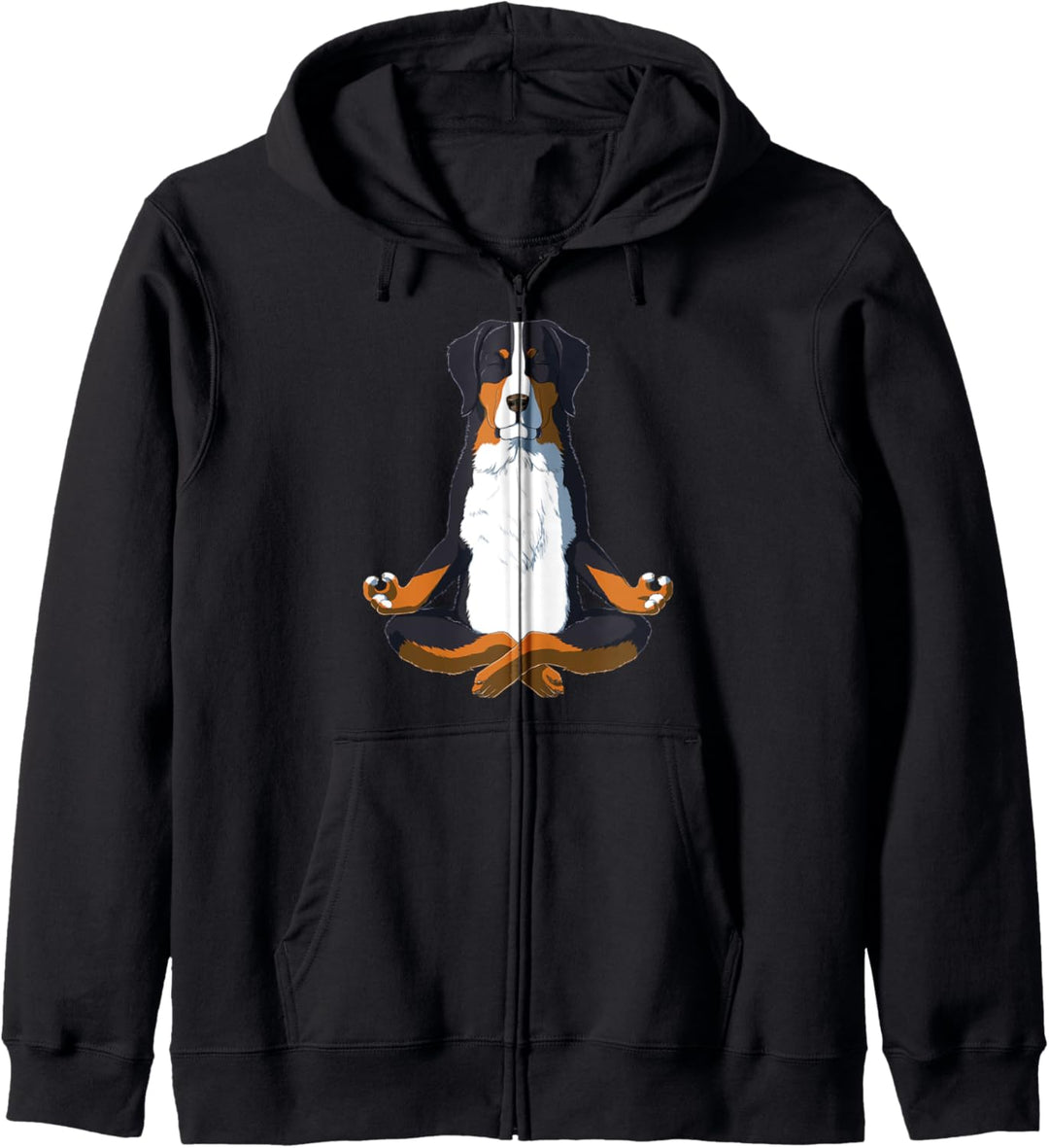 Lustiges Yoga Berner Sennenhund Kapuzenjacke