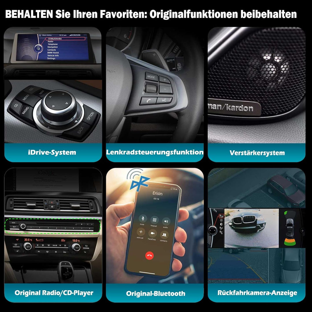 GONFEN 12,3" 8-Kern Android 12 DAB+ Autoradio 8GB+128GB Für BMW 5er F10/F11 (2010-2012) CIC GPS Navi