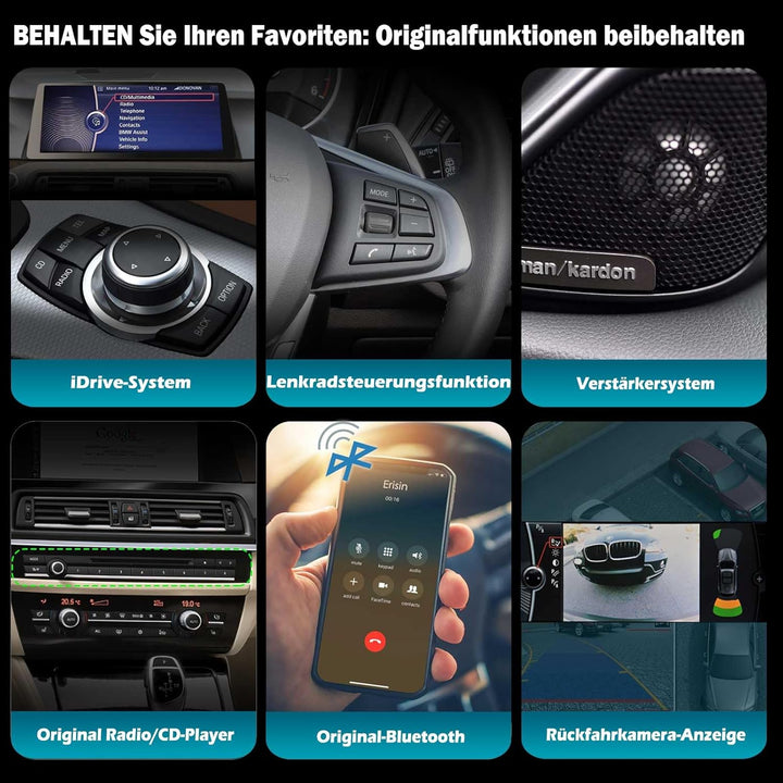 GONFEN 12,3" 8-Kern Android 12 DAB+ Autoradio 8GB+128GB Für BMW 5er F10/F11 (2010-2012) CIC GPS Navi