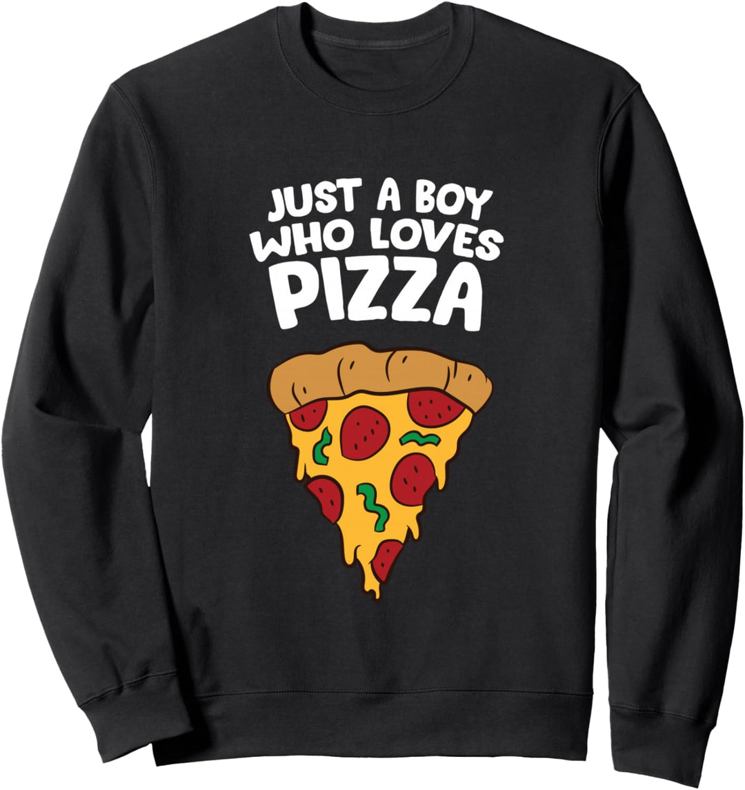 Nur ein Junge der Pizza liebt Sweatshirt