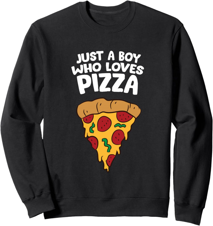 Nur ein Junge der Pizza liebt Sweatshirt