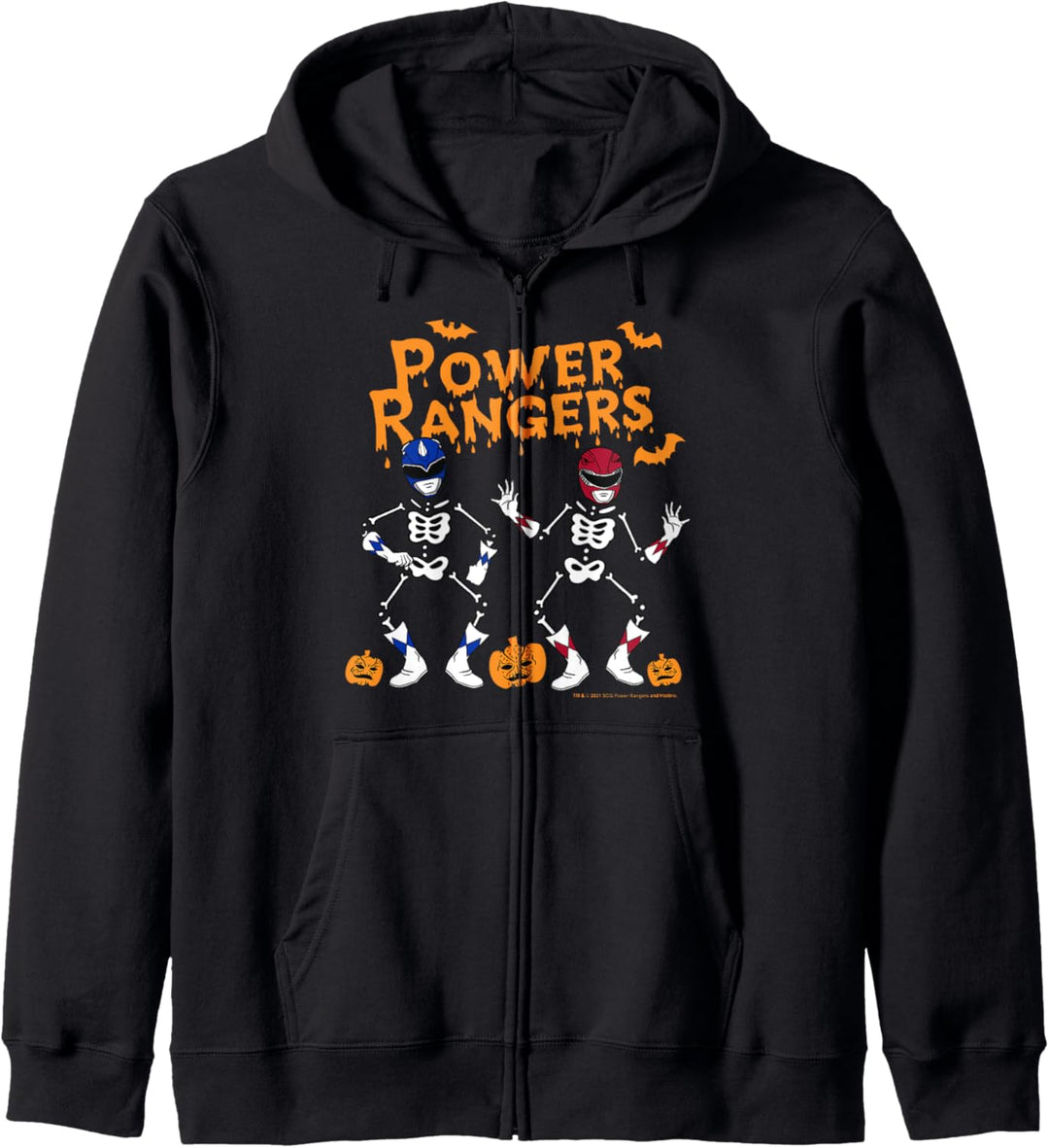 Power Rangers Halloween Blue & Red Skeletons Kapuzenjacke