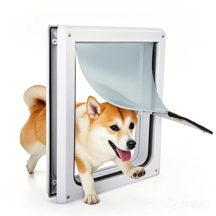 PAWISE 2-Wege-Hundeklappe, Verriegelbare Hunde und Katzenklappe mit sicherer Metallabdeckung & Flexi