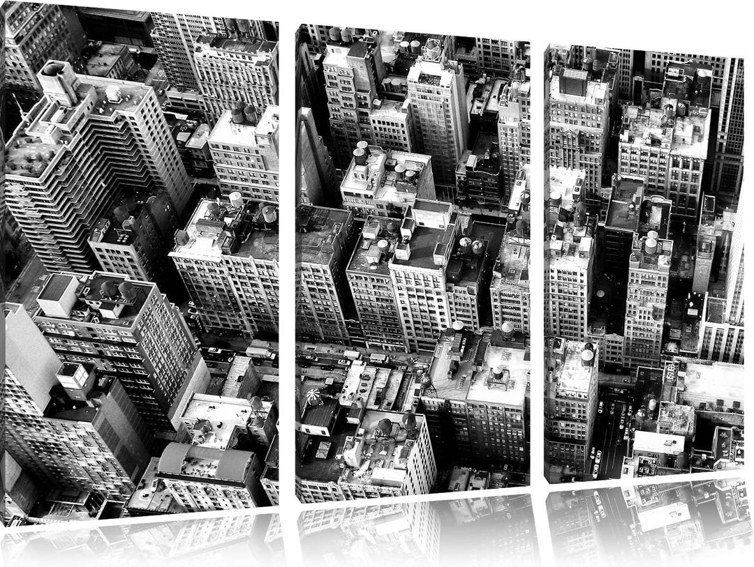 Pixxprint New York City als Leinwandbild/Grösse: 3 Teilig (120x80) cm/Wandbild/Kunstdruck/fertig bes