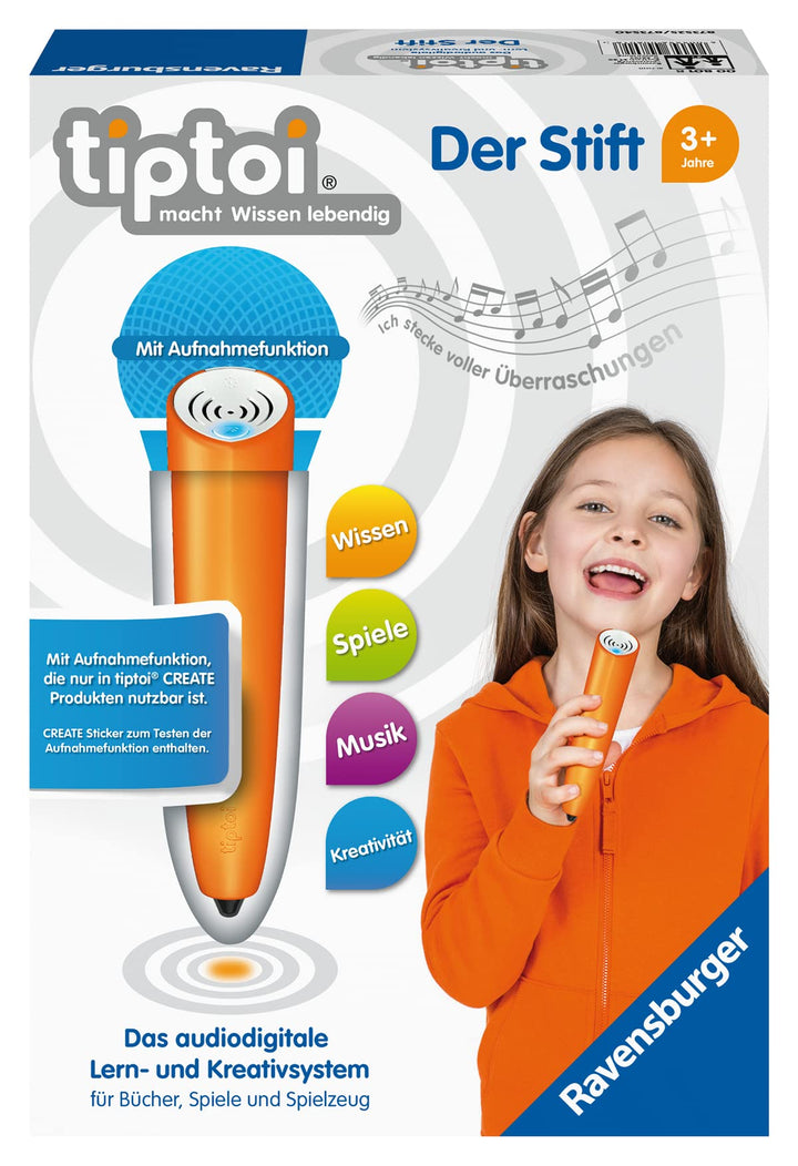 Ravensburger tiptoi Stift 00801 - Das audiodigitale Lern- und Kreativsystem, Lernspielzeug für Kinde