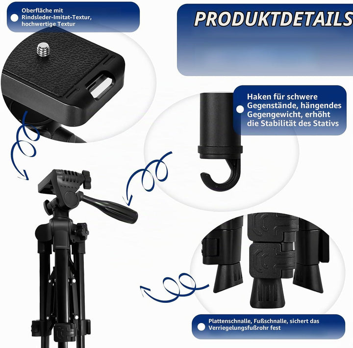 Tripod Camera Kamera Stativ, Stativ Kamera Kamerastativ, Verstellbares Mini stativ für DSLR &amp; Handy
