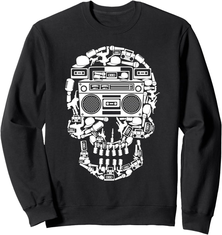 Musiklehrer Geschenk Rockband Retro 70s 80er Punk Boombox Sweatshirt