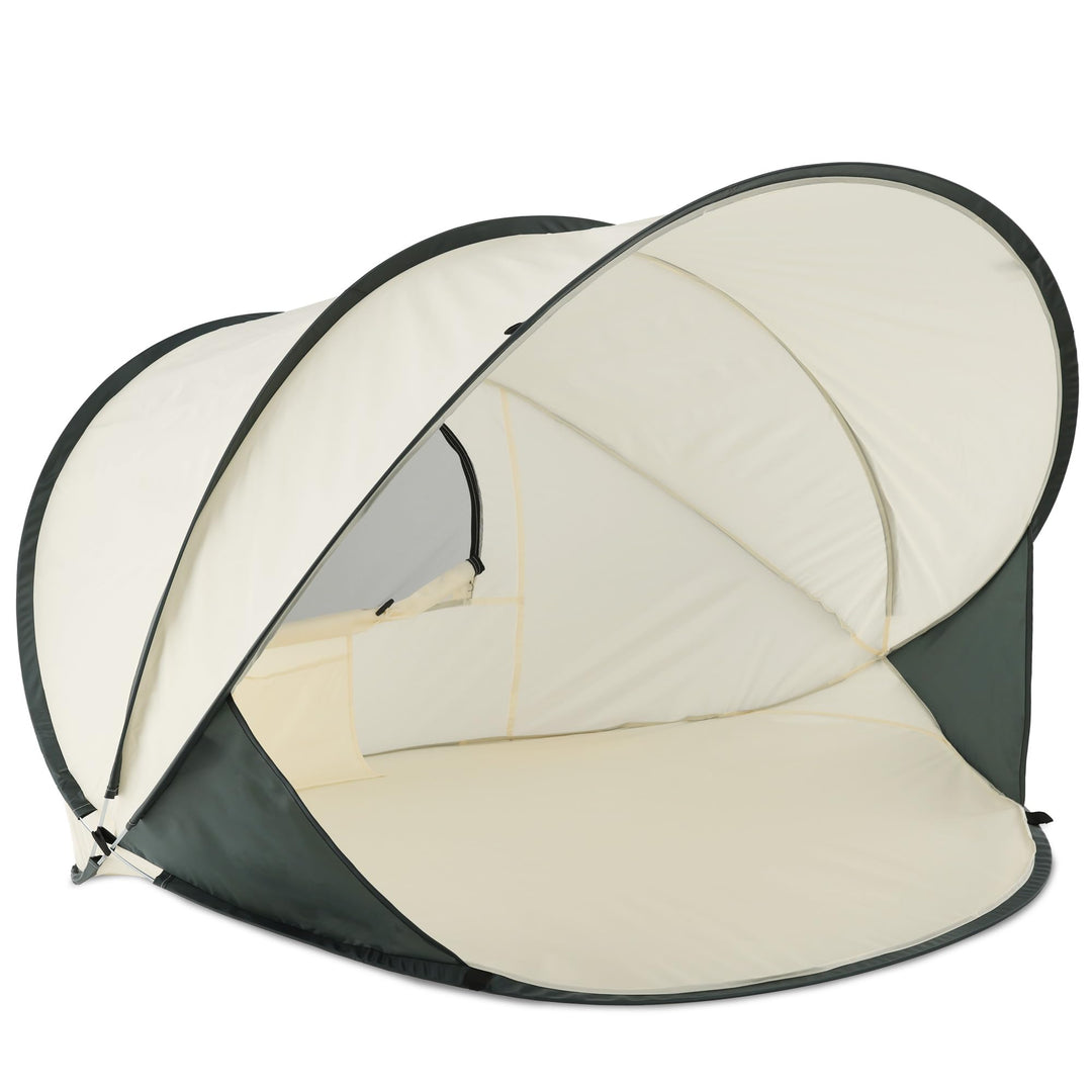 Deryan Strandmuschel Pop Up Strandzelt XXL - Strandzelt für Erwachsen, Kinder und Baby - 2-4 Persone