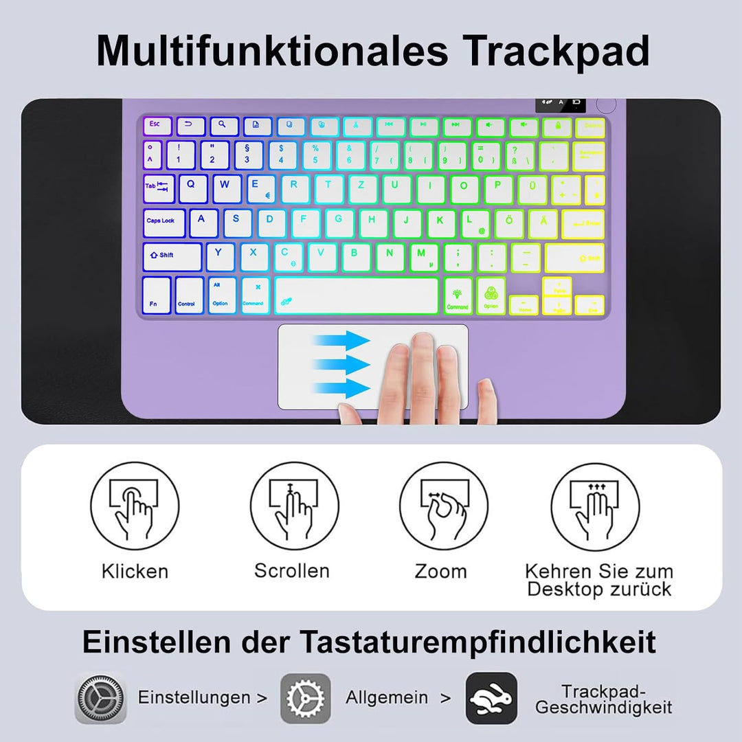 Magic Keyboard für iPad Air 11" (M3 2025, M2 2024)/iPad Pro 11 (4ª/3ª/2ª/1ª Gen), Magnetischer Ständ