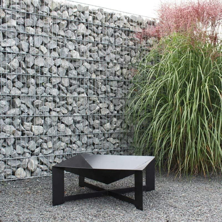 Feuerschale Lincoln 70 aus Stahl - quadratisch - Masse: 70x70x30 cm – Feuerstelle für Garten und Ter