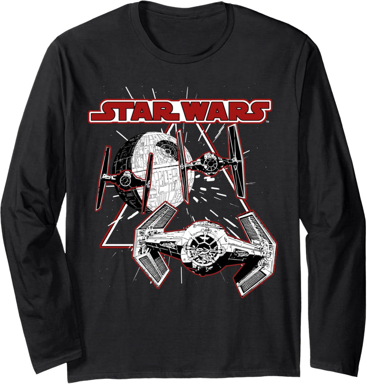 Star Wars Darth Vader TIE Fighter Entourage Langarmshirt