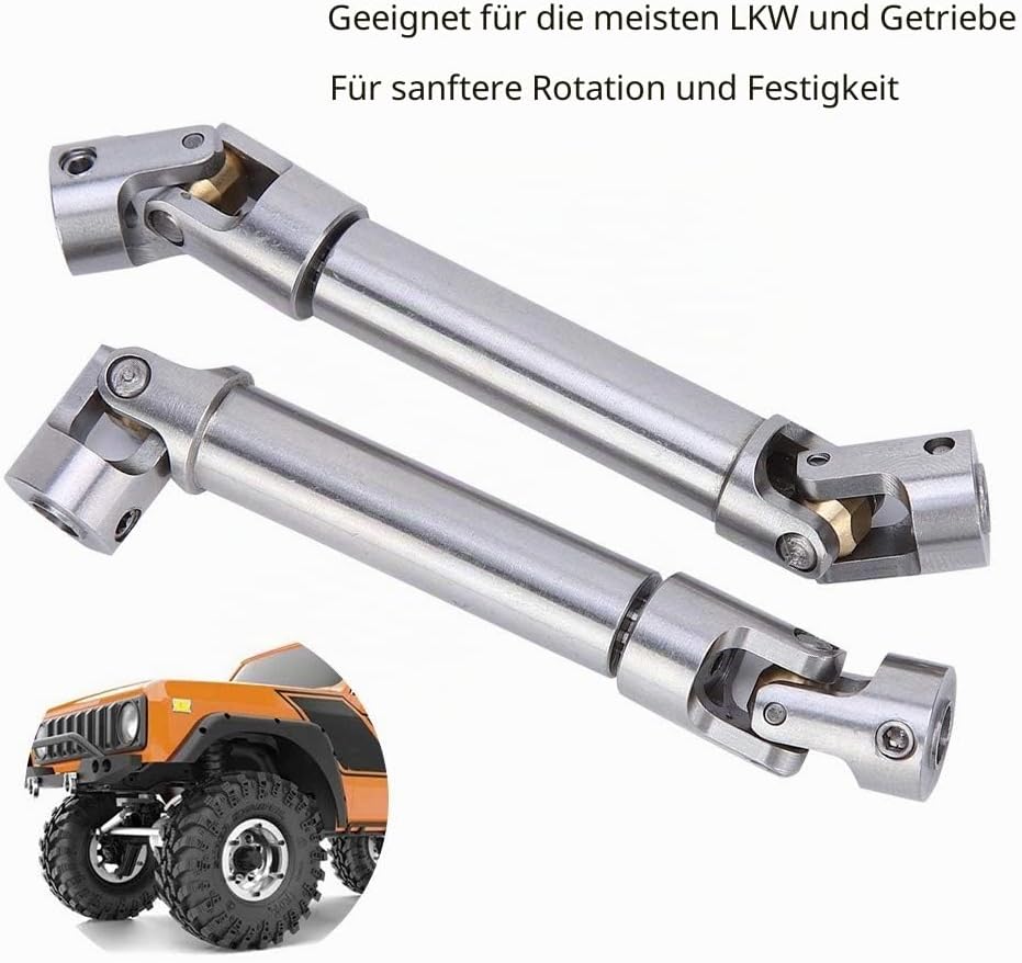 RC Antriebswelle, 2 Stück 90-125 mm Edelstahl Antriebswelle für axiale Traxxas 1/10 RC-Raupenwagen F